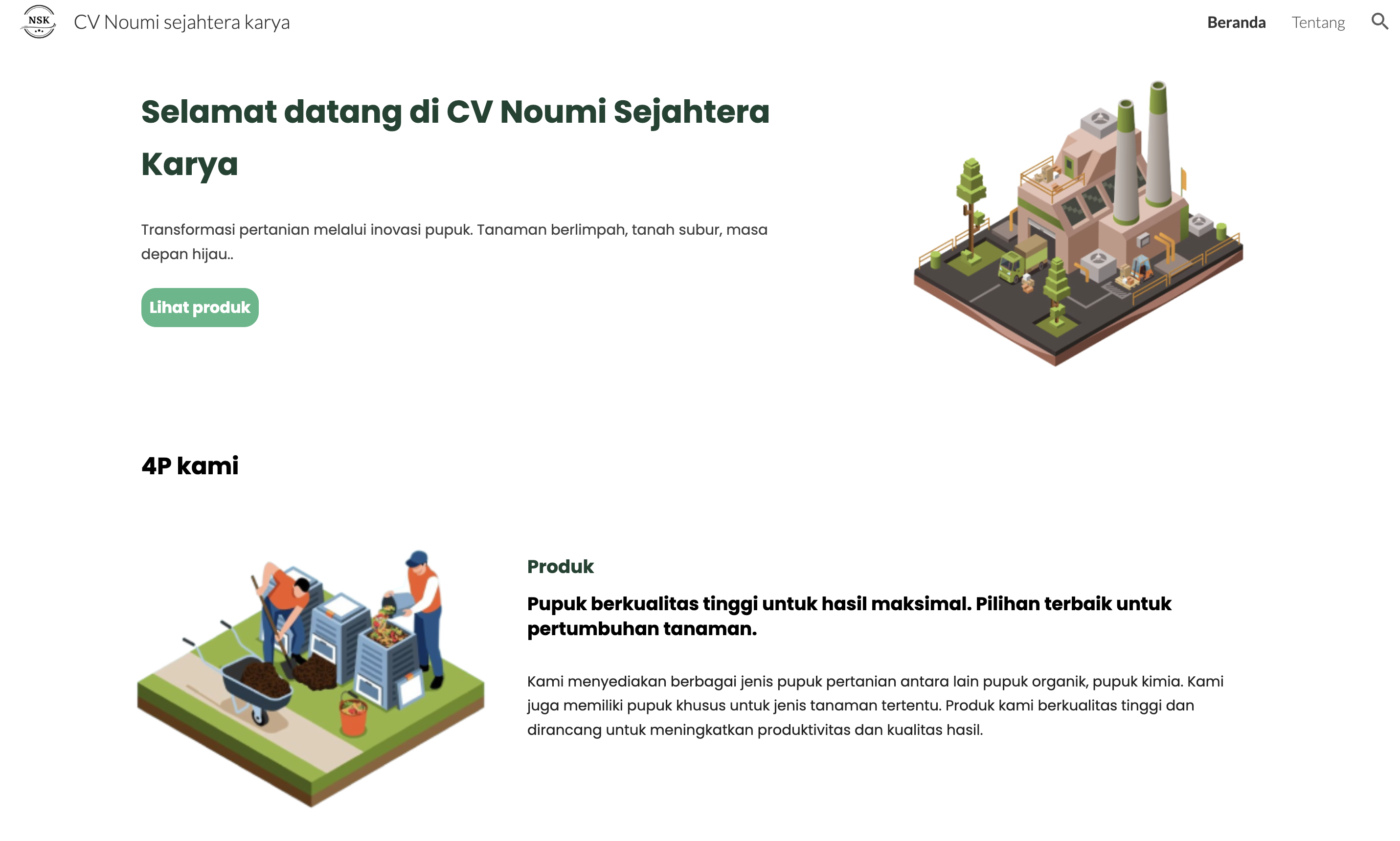 Revitalisasi Website Profil CV Noumi Sejahtera Karya